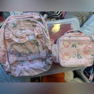 Pottery Barn McKenzie Rose 🌹 Large Backpack and Lunchbox